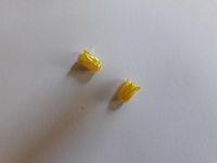 Kralenboom kunststof bloem 30 geel 0.8 cm zakje inhoud 10 stuks